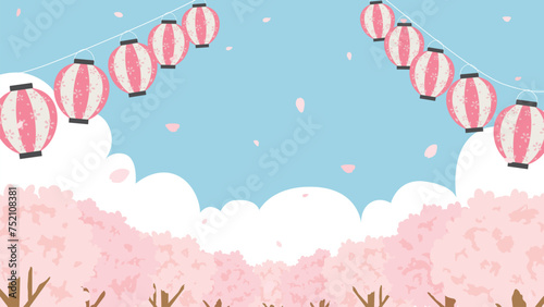 お花見の風景（フルHD 16:9サイズ）
