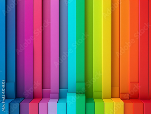 rainbow color linear step PPT background