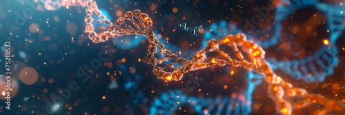 DNA human structure science background ,double helix genetic, medical biotechnology, biology chromosome gene DNA abstract molecule medicine blue tone ,3D research health genetic disease, genome