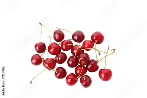 PNG,ripe cherry fruits, isolated on white background