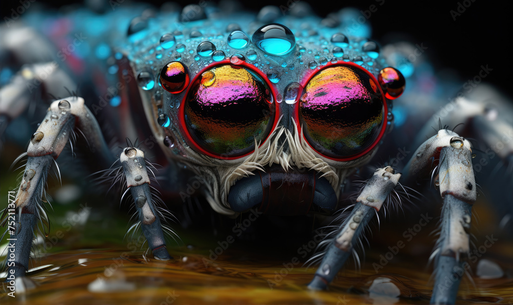 Extreme macro photography of amazing insect.