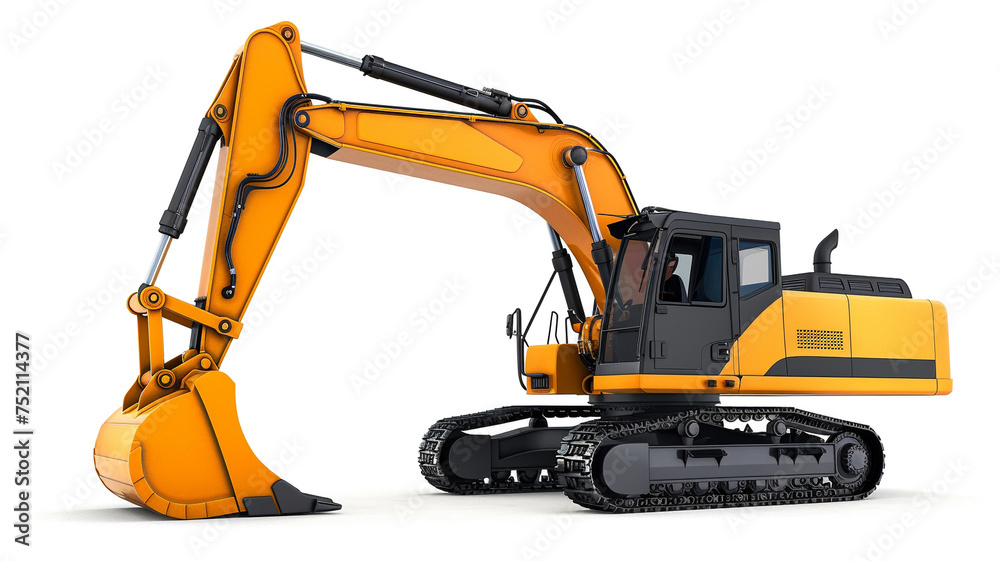 Excavator isolated on white background Excavator isolated on white background