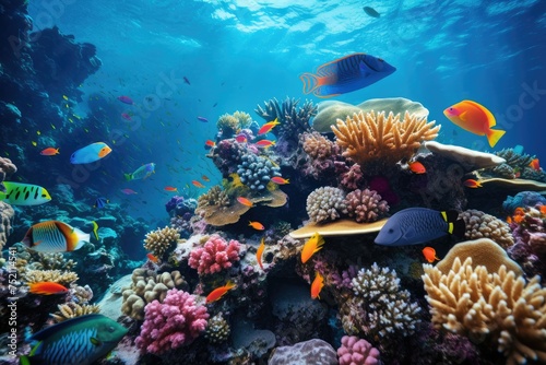 Vibrant Coral Reef Marine Life Explorations