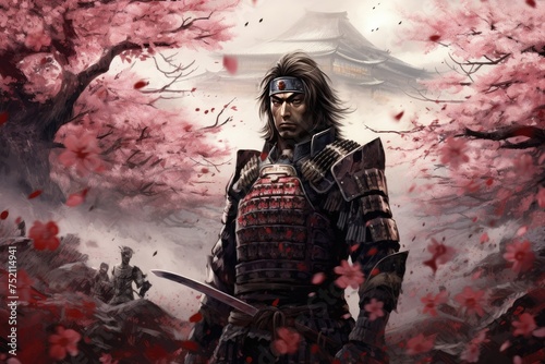 Samurai Odyssey Among Blossoms