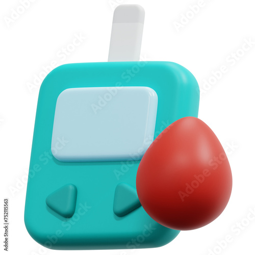 diabetes test 3d render icon illustration photo