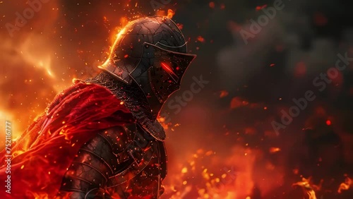 A noble knight in shining armor on a valiant quest, Generative AI