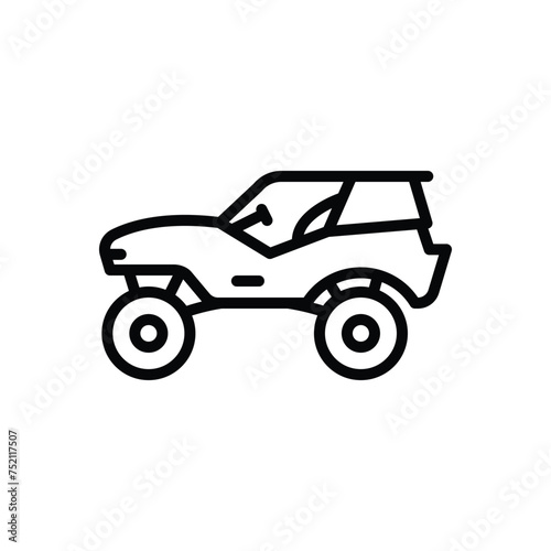 Black line icon for buggy