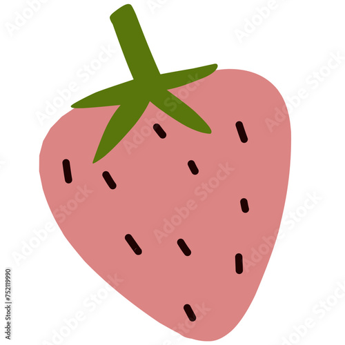 Fruit illustration syrawberry