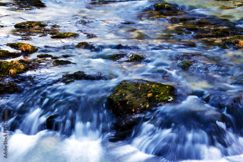 Milk like water and many rocks.