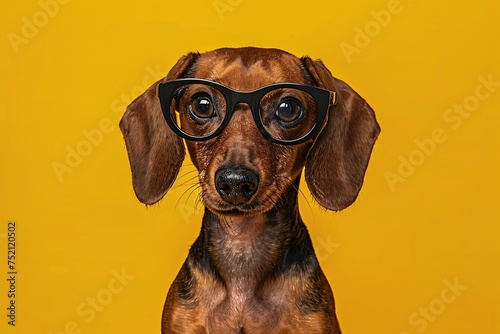 a dog wearing glasses © Victor