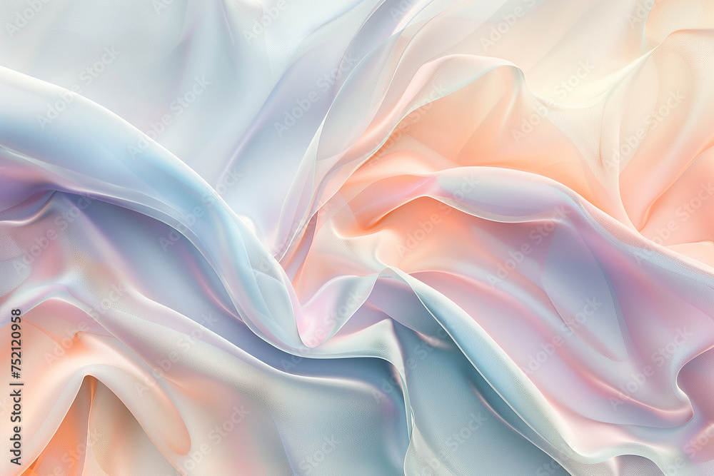 close up horizontal image of a waves abstract colourful pale background Generative AI close up horizontal image of a waves abstract colourful pale background Generative AI