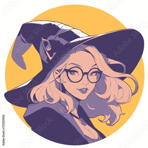 girl with wizard hat photo