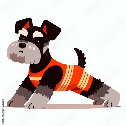 Bichon Frise Dog Wear fitness outfits, doing exercise and yoga poses, Funny and Cool, Design for Yoga Lover, Svg Eps Vector illustration