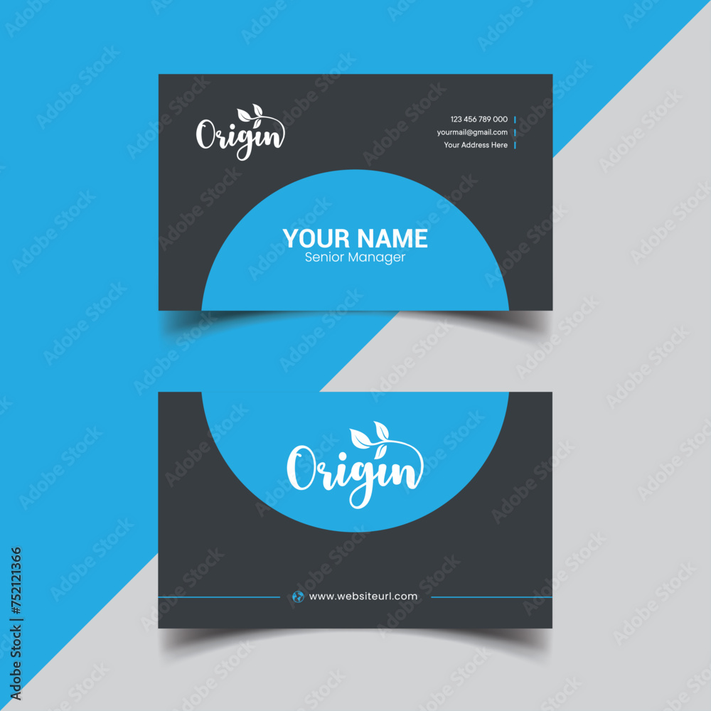 minimalist business card design template, Organic business card editable vector illustration. minimalist business card design template, Organic business card editable vector illustration.