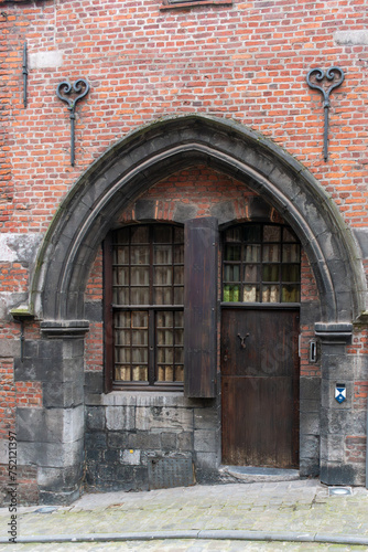 entrance to the cathedral,Front entrance to a church ,door to the church, old gothic door 