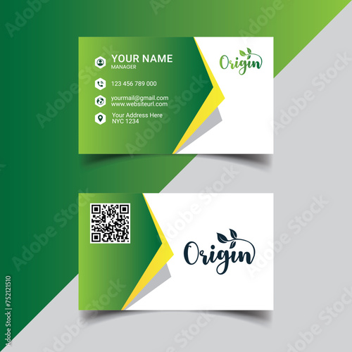 minimalist business card design template, Organic business card editable vector illustration.