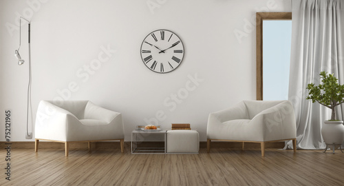 Modern living room interior with elegant furniture
