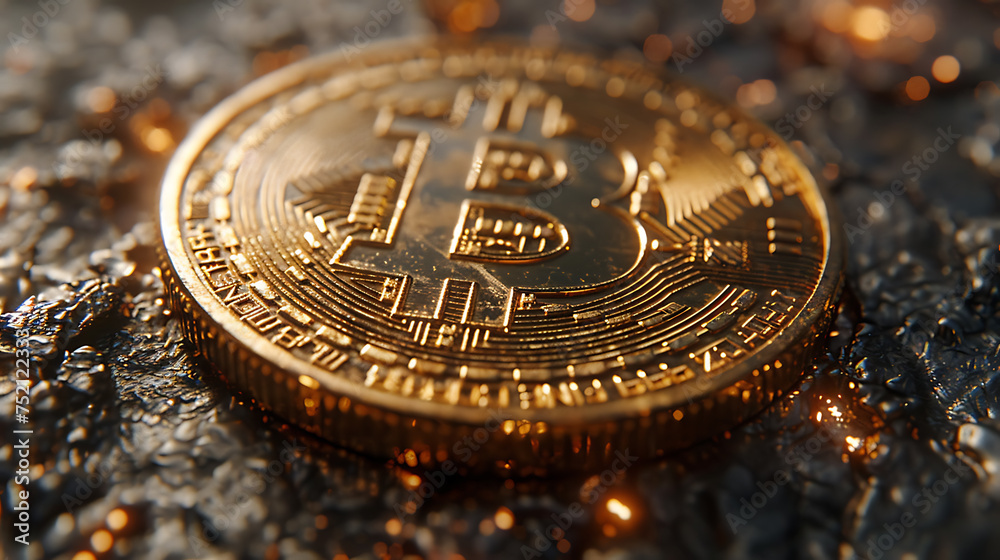 Bitcoin or BTC crypto currency
 - obrazy, fototapety, plakaty 