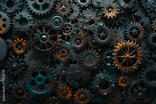 a group of gears and cogs