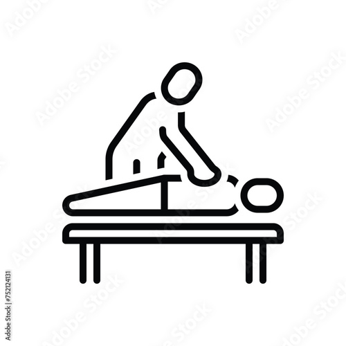 Black line icon for therapy
