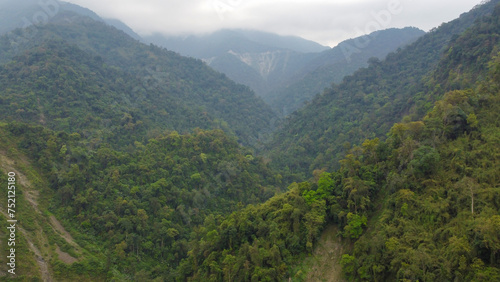 The landscape and mountain of himalayas of arunachal pradesh in India.