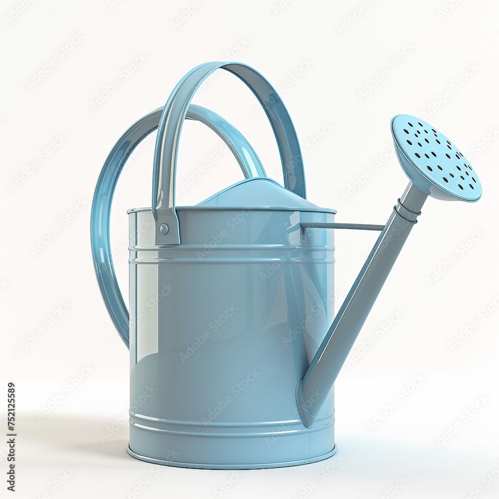 watering can icon, 3D render, white background, generative AI watering can icon, 3D render, white background, generative AI