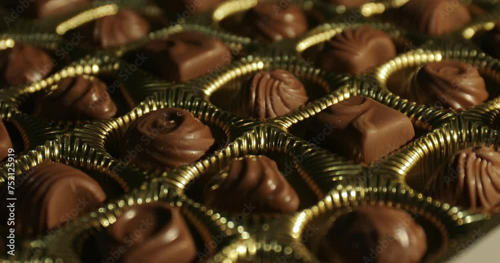 Open box of chocolate treets Open box of chocolate treets
