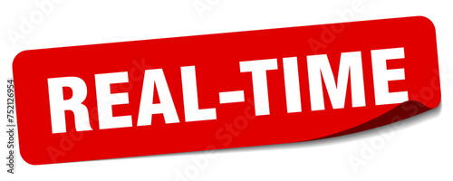 real-time sticker. real-time label