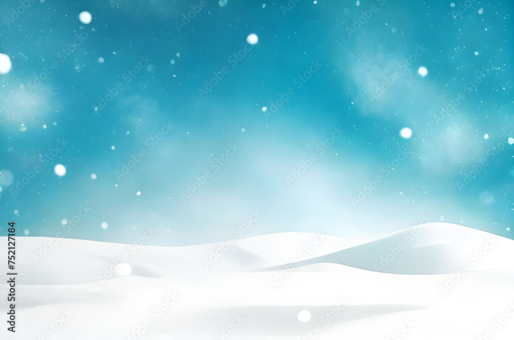 custom made wallpaper toronto digitalRealistic snowfall background with blue sky