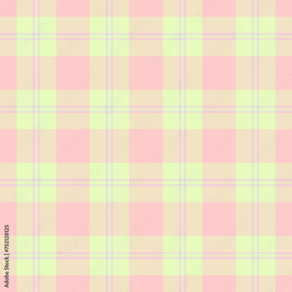 Textile tartan fabric of vector plaid pattern with a seamless background texture check.