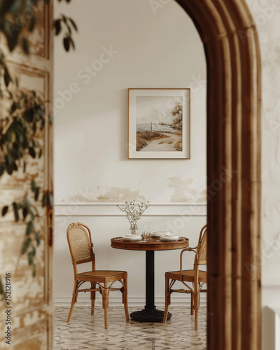 Elegant Home Dining Interior with Vintage Decor