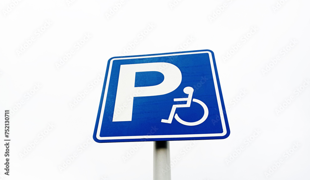 Parkway sign. Parking space for the car, DISABLED PARKING PLACE disabled parking sign. Vector illustration icon Parkway sign. Parking space for the car, DISABLED PARKING PLACE disabled parking sign. Vector illustration icon