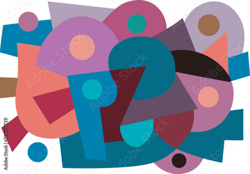 colorful abstract art for wall decoration
