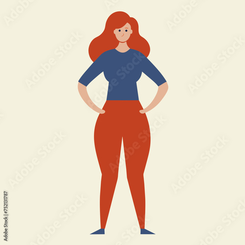 Iconic Female Empowerment: Minimal Vector Illustration