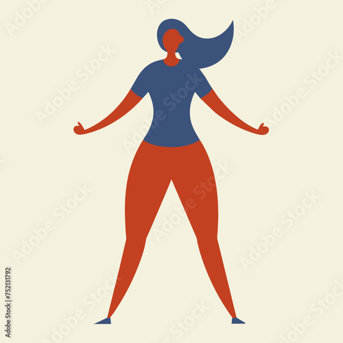 Empowered Woman: Minimalist Vector Icon