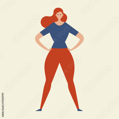 Empowered Woman: Minimalist Vector Icon