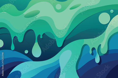 Abstract art teal blue green gradient paint background with liquid fluid grunge texture Background © mobarok8888