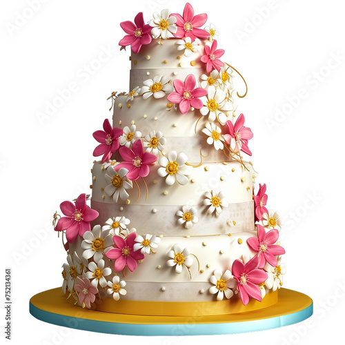 cake decorated with flowers © Anum