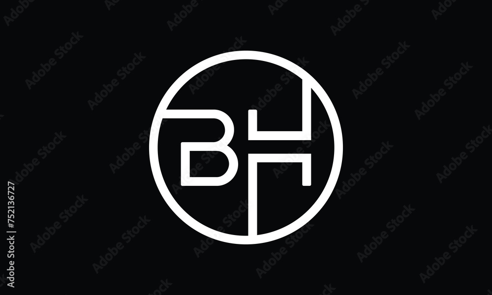 BH, HB ,H ,B ,Abstract Letters Logo Monogram BH, HB ,H ,B ,Abstract Letters Logo Monogram