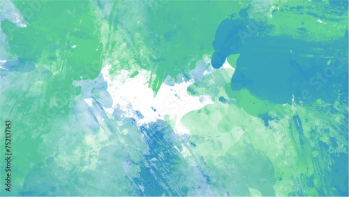 Abstract green watercolor background.Hand painted watercolor. vector