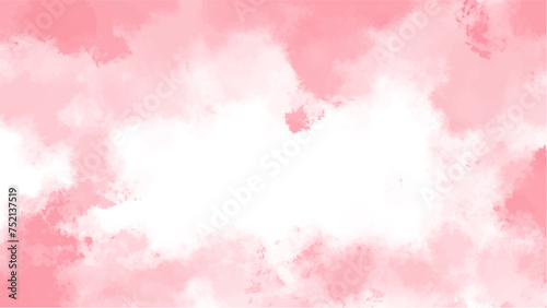 Abstract pink watercolor background.Hand painted watercolor. vector