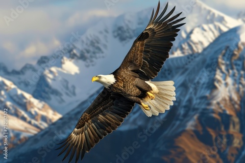 The Noble Flight of a Bald Eagle