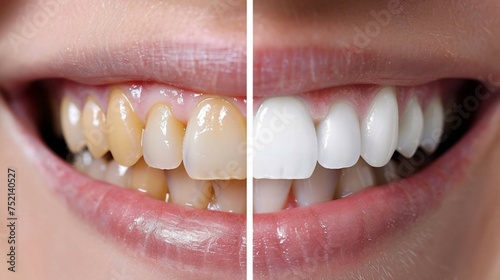 transformative Teeth Whitening, Before and After Visuals Showcase Radiant Smiles in Cosmetic Dentistry

