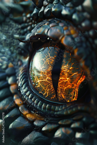  dragon or reptile eye close up