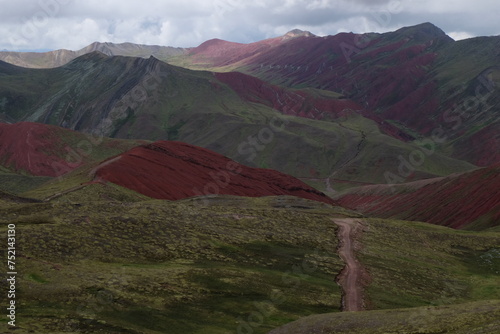 Beautiful landscape of the Andes mountains valley, Peru