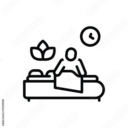 Black line icon for massage