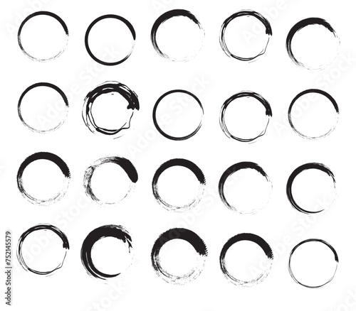 set of black and white circles