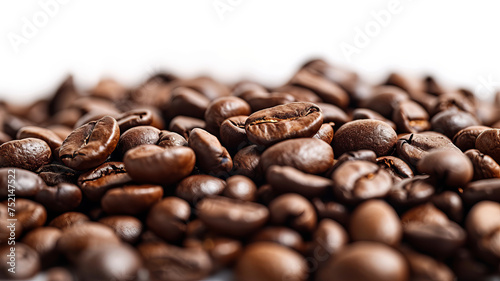 Close-up of rich coffee beans, a detailed texture highlighting the essence of energy and aroma AI Generative.