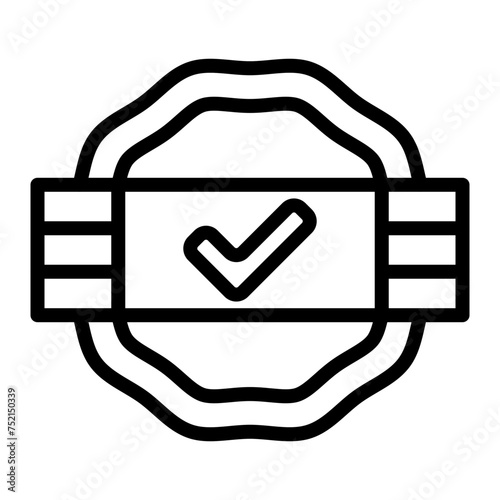 Approved Vector Line Icon