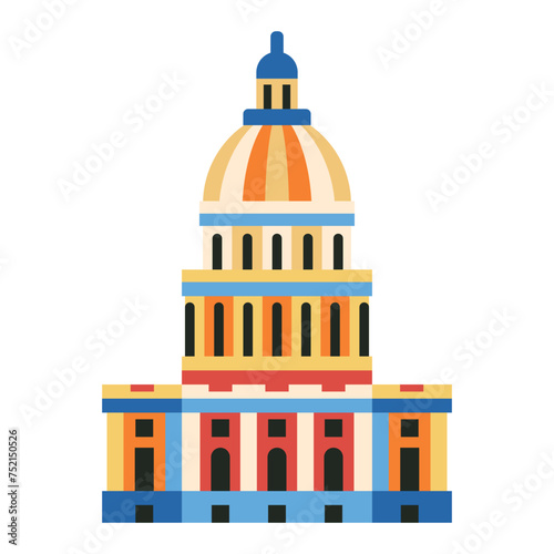 Obraz na płótnie United States Capitol Building Icon w salonie
